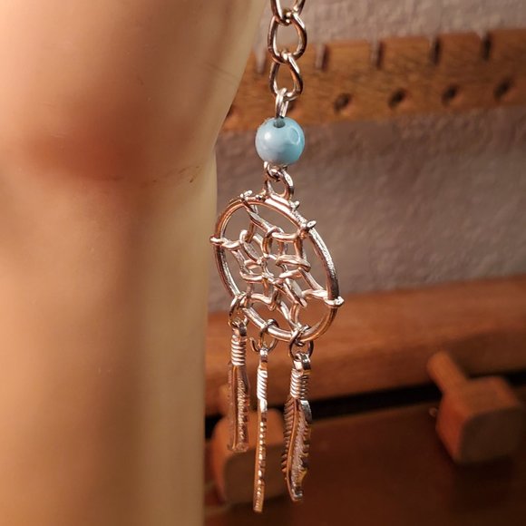 Vintage Sterling Silver Dream Catcher Keychain - Picture 2 of 4